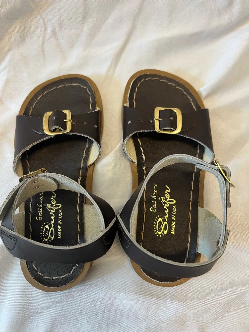 Salt Water Sandals Surfer Brown Size Toddler 9